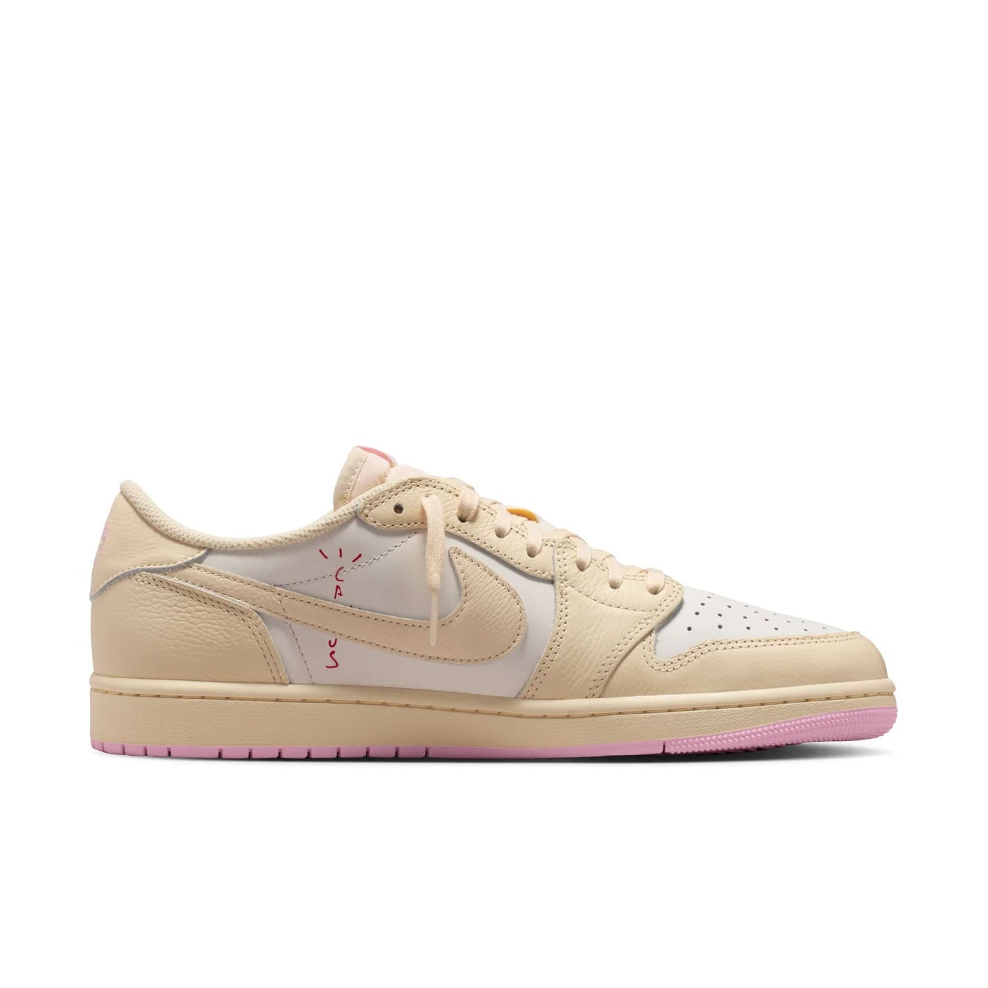 Travis Scott x Air Jordan 1 Retro Low OG 'Muslin Pink' IQ7604-100