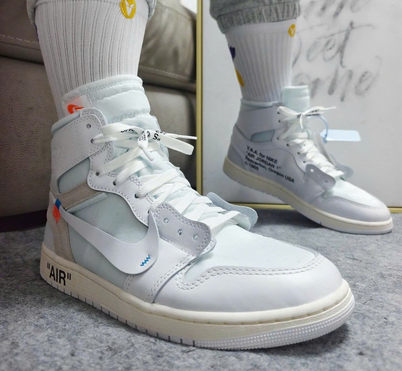 Off-White x Air Jordan 1 Retro High OG 'Alaska'